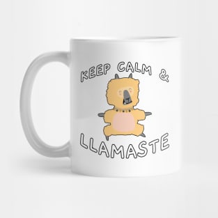 Keep Calm And Llamaste Pose 5 Mug